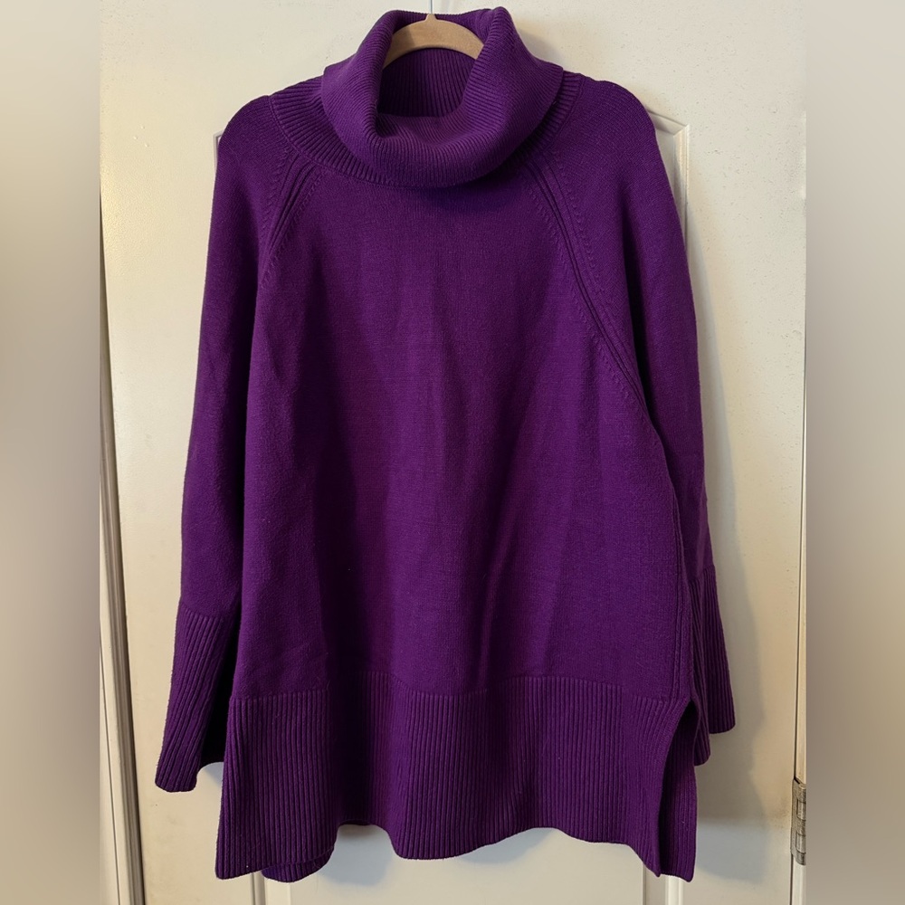 Universal Standard Better Than Wool Purple Cowl Neck Sweater - EUC